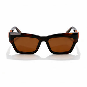 Longchamp LO763S Square Sunglasses for Men — front view, Brown frame