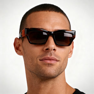 Longchamp LO763S Brown Sunglasses Men — outdoor wear, Striped Brown lens