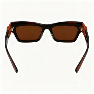 Longchamp LO763S Square Sunglasses Men — side view, Striped Brown lens
