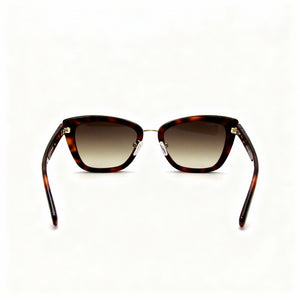 Longchamp S0366224 Cat Eye Sunglasses Women — side view, Non-Polarized Brown lens