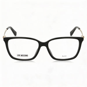 Love Moschino Rectangle Eyeglasses for Women — front view, Acetate and Metal