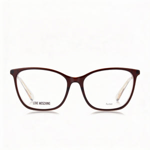 Love Moschino Rectangle Eyeglasses for Women — front view, Acetate