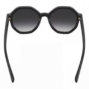 Love Moschino Casual Round Sunglasses for Women — interior view, Non-Polarized lens detail