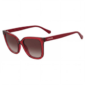 Love Moschino MOL077/S Red Cat Eye Sunglasses for Women, Brown Shaded lens