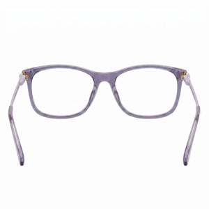 Love Moschino Mol589 Rectangle Eyeglasses Women — side view, Violet Lilac Acetate temples