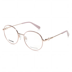 Love Moschino Mol617/tn Gold Round Eyeglasses Unisex, Metal frame