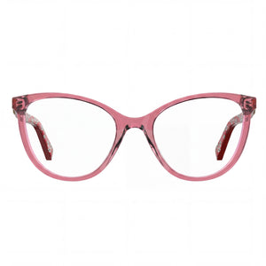 Love Moschino Cat Eye Eyeglasses for Women — front view, Plastic