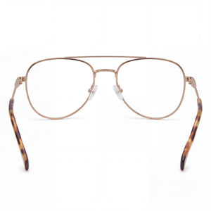 Lucky Brand D313 Aviator Eyeglasses for Women — interior view, Polycarbonate demo lenses