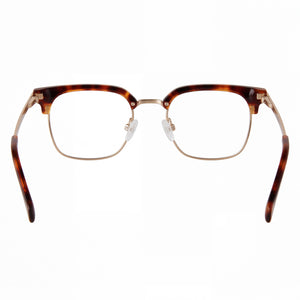 Lucky Brand Vlbd322 Square Eyeglasses Men — side view, Gold Plastic temples
