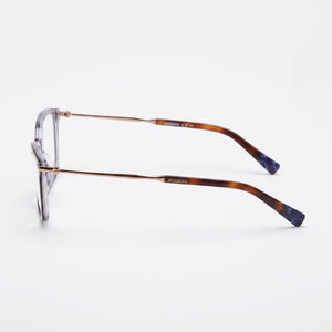 M Missoni Mis 0058 Rectangle Eyeglasses Women — side view, Havana Acetate temples