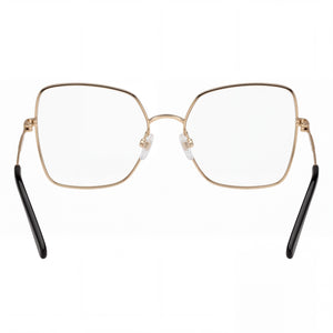 Marc Jacobs 105788 Cat Eye Eyeglasses Unisex — side view, Black Gold Copper Metal temples