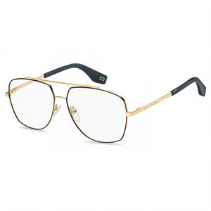 Marc Jacobs 271 Gold Black Aviator Eyeglasses Unisex, Metal frame