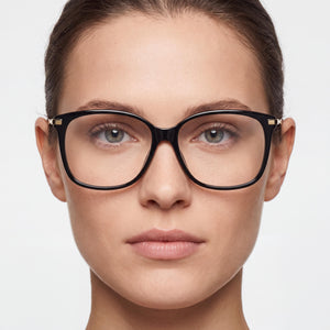 Marc Jacobs 562 Square Eyeglasses for Women — interior view, Plastic or Polycarbonate demo lenses