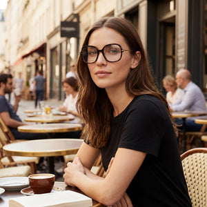 Marc Jacobs 616 Rectangle Eyeglasses for Women — interior view, Polycarbonate demo lenses