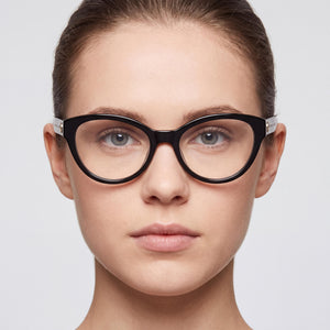 Marc Jacobs 628 Rectangle Eyeglasses for Women — interior view, Polycarbonate demo lenses