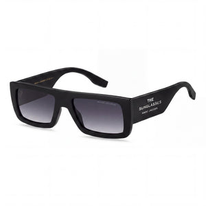 Marc Jacobs 775/S Black Rectangle Sunglasses for Women, Brown Shaded lens