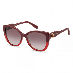 Marc Jacobs 815/S Red Rectangle Sunglasses for Women, Brown Shaded lens