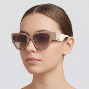 Marc Jacobs Casual White Sunglasses Women — lifestyle wear, rooftop evenings and sunset hours