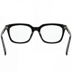 Marc Jacobs Classic Square Eyeglasses Unisex — side view, Black Acetate temples