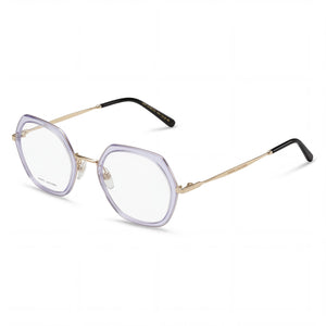 Marc Jacobs Gold Round Eyeglasses for Women, Alloy Steel frame