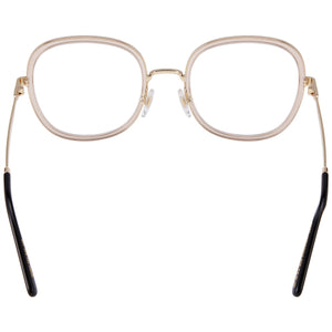Marc Jacobs Square Eyeglasses Women — side view, Gold Alloy Steel temples