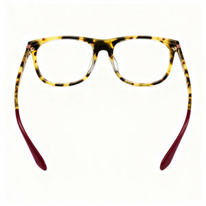 Marc Jacobs Marc 353 Square Eyeglasses unisex — side view, Yellow Havana frame temples
