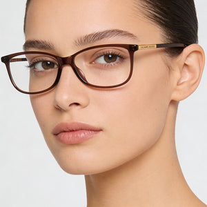 Marc Jacobs Marc 513 Rectangle Eyeglasses for Women — interior view, Polycarbonate demo lenses