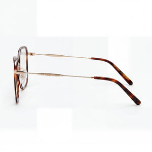 Marc Jacobs MARC 537 Square Eyeglasses Women — side view, Havana Alloy Steel temples