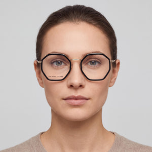 Marc Jacobs MARC 538 807 50 Geometric Eyeglasses for Women — interior view, Polycarbonate demo lenses