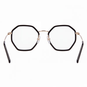 Marc Jacobs MARC 538 807 50 Geometric Eyeglasses Women — side view, Black Stainless Steel temples