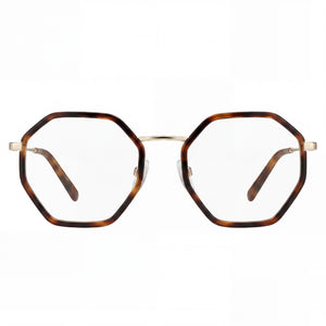 Marc Jacobs Marc 538 Geometric Eyeglasses for Women — front view, Stainless Steel