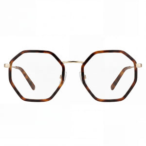 Marc Jacobs Marc 538 Geometric Eyeglasses for Women — front view, Stainless Steel