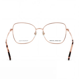 Marc Jacobs Marc 621 Oval Eyeglasses Women — side view, Pink Metal temples