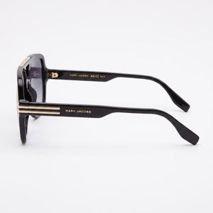 Marc Jacobs MARC 637/S Aviator Sunglasses Unisex — side view, Non-Polarized Dark Grey Shaded lens