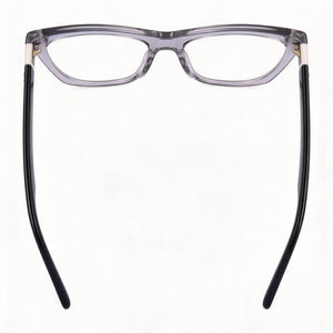 Marc Jacobs MARC 649 Cat Eye Eyeglasses Women — side view, Gray Cellulose temples