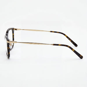 Marc Jacobs Marc 668/g Rectangle Eyeglasses Women — side view, Havana Acetate temples