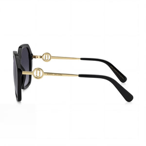 Marc Jacobs MARC 689/S Oversized Sunglasses Women — side view, Grey lens