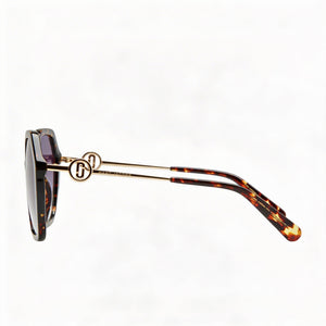 Marc Jacobs MARC 689/S Oval Sunglasses Women — side view, Non-Polarized Grey Azure lens