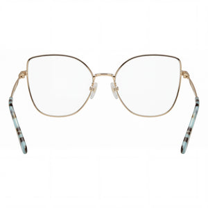 Marc Jacobs Marc 704 Cat Eye Eyeglasses Women — side view, Gold Stainless Steel temples