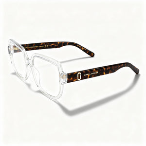 Marc Jacobs MARC 725 Crystal Havana Rectangle Eyeglasses for Women, Cellulose frame