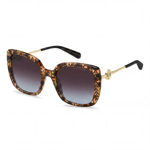 Marc Jacobs MARC 727/S Havana Butterfly Sunglasses for Women, Brown Turquoise lens