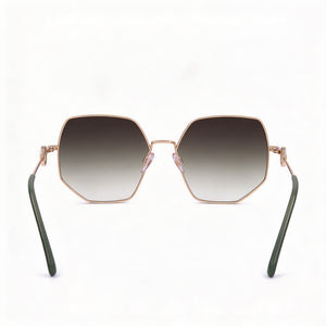 Marc Jacobs MARC 730/S Square Eyeglasses Women — side view, Gold Metal temples