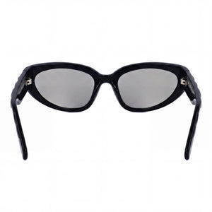 Marc Jacobs MARC 738/S Shield Sunglasses Women — side view, Non-Polarized Grey Mirror lens