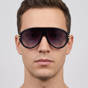 Marc Jacobs MARC 747/S Aviator Sunglasses Unisex — interior view, Non-Polarized lens detail