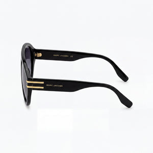 Marc Jacobs MARC 747/S Rectangle Sunglasses Unisex — side view, Grey lens