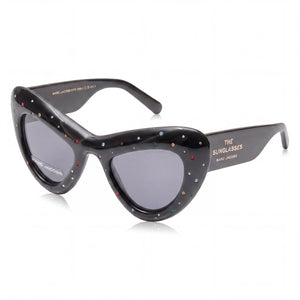 Marc Jacobs MARC 798/S Black Cat Eye Sunglasses for Women, Grey lens