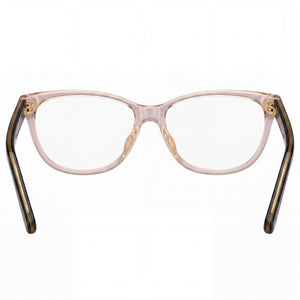 Marc Jacobs MARCH 462 Rectangle Eyeglasses Women — side view, Brown Plastic temples