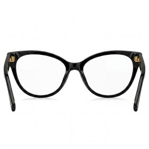 Marc Jacobs Mj 1060 Cat Eye Eyeglasses Women — side view, Black Acetate temples