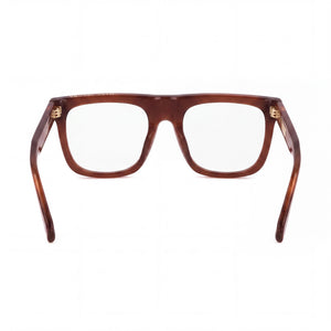Marc Jacobs Mj 1063 Square Eyeglasses Women — side view, Brown Acetate temples