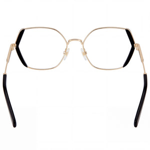 Marc Jacobs MJ 1068 Butterfly Eyeglasses Women — side view, Gold Black Metal temples